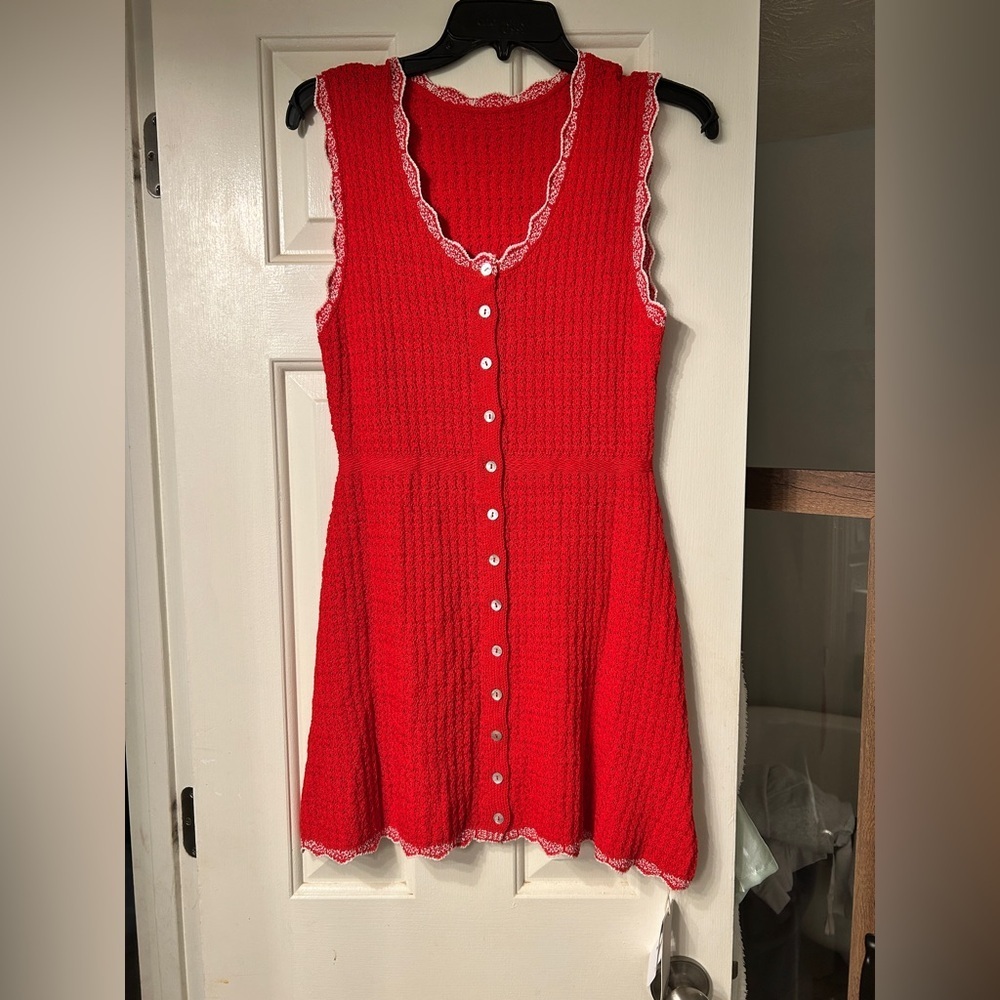 🆕 NWT Commense Red Sleeveless Knit Dress Size Medium - Picture 3 of 10